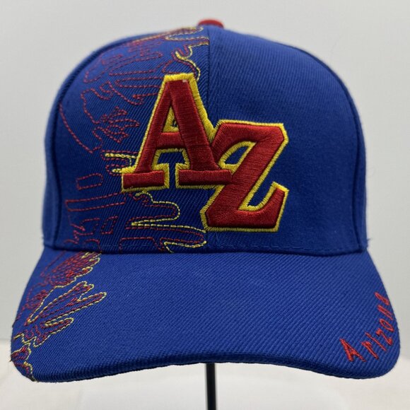 Arizona Themed Blue Hat Red Embroidered Adjustable Strap Baseball Cap NEW - Picture 5 of 9